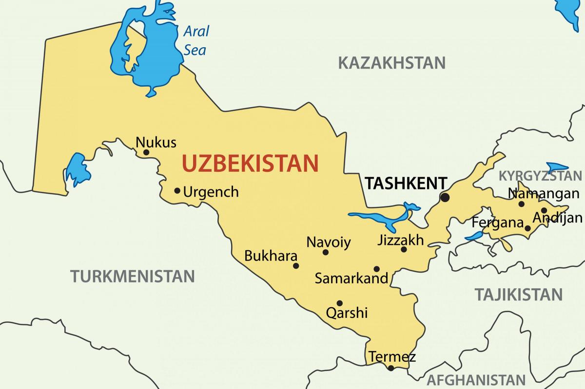 πρωτεύουσα του Ουζμπεκιστάν χάρτης